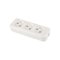 Колодка Toker 3R 3гн б/з белый (1/100)