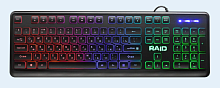 Клавиатура проводная Defender GK-778DL RAID игровая USB 1.5м черный (1/20)