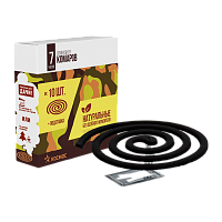 Спирали Космос от комаров 1 упаковка комплект - 10шт. черный (1/60)