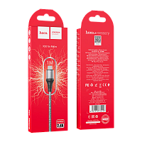 Кабель HOCO X50 USB (m)-microUSB (m) 1м 2.4A нейлон серый (1/31/310)