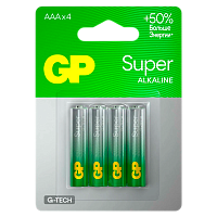 Батарейка GP Super G-Tech LR03 AAA BL4 Alkaline 1.5V (4/40/160/320)