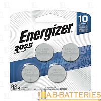 Батарейка Energizer CR2025 BL4 Lithium 3V (4/40/560)