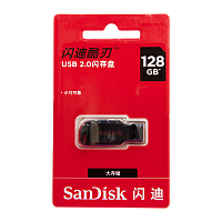 Флеш-накопитель SanDisk Cruzer Blade CZ50 128GB USB2.0 пластик CN (Китай) черный (1/50)