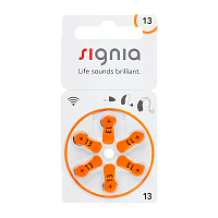 Батарейка Siemens Signia ZA13 BL6 Zinc Air 1.45V (6/60/300)