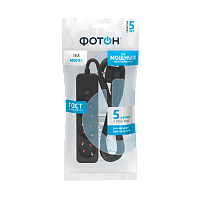 Удлинитель Фотон 16-53ЕS 3р.С/З 16A 5.0м с выкл. ПВС 3x1мм² черный (1/20)
