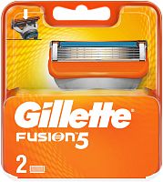 Сменные кассеты Gillette "FUSION" 5 лезвий 2шт. (цена за 1 шт) (2/20) 