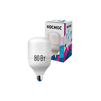 Лампа светодиодная Космос HW E27/E40 80W 6500К 220V цилиндр матовая (1/12)