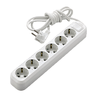 Удлинитель Makel 6р.С/З 16A 2.0м 2x1мм² IP20 белый MGP182 (1/12)