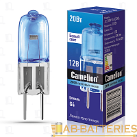 Лампа галогенная Camelion JC G4 20W 3500К 12V капсула прозрачная (1/5/100)