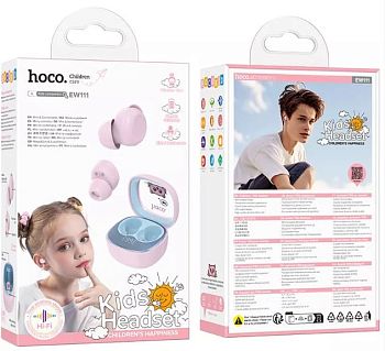 Наушники внутриканальные HOCO EW111 bluetooth 5.4 с микр. детские розовый (1/11/110) 