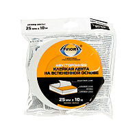 Клейкая лента Aviora 25*10мм двусторонняя вспененная основа белый (1/36)