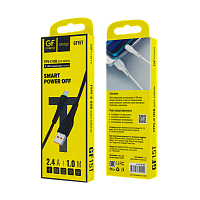 Кабель GFPower 15T USB (m)-Type-C (m) 1.0м 2.4A TPE черный (1/200/800)