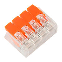 Компактная соединительная клемма 4-х проводная с рычажками (цена за 1 шт.) (100/4000)