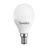 Лампа светодиодная Sweko G45 E14 10W 4000К 230V шар (1/5/100)