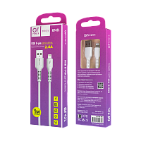 Кабель GFPower 42L USB (m)-Lightning (m) 1м 2.4A TPE белый (1/200/800)