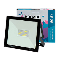Прожектор светодиодный Космос Super-Slim 50W IP65 6500К с датчиком (1/20)