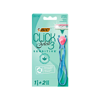 Бритва BIC "CLICK 3 Soleil Sensitive" 3 лезвия 2 кассеты (1/10)