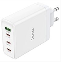 Сетевое З/У HOCO N31 1USB+3Type-C 5.0A 100W белый (1/14/84) 