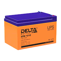 Аккумулятор свинцово-кислотный Delta DTM 1212 12V 12Ah (1/4) 
