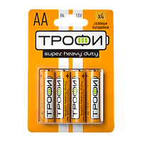 Батарейка Трофи Super R6 AA BL4 Heavy Duty 1.5V (4/40/720/25920)