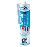 Герметик SMOLA Sanitary 280мл силиконовый белый (1/12) 