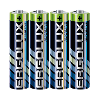 Батарейка Ergolux LR03 AAA Shrink 4 Alkaline 1.5V (4/60/1200)