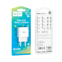 Сетевое З/У HOCO C106A 1USB 2.1A белый (1/36/216) 