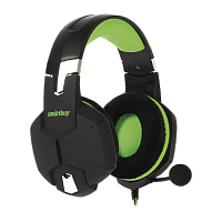 Наушники полноразмерные Smartbuy Rush Viper с микр. игровые черный зеленый