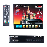 Приставка для цифрового ТВ YASIN T777 DVB-T/T2 металл черный (1/60)