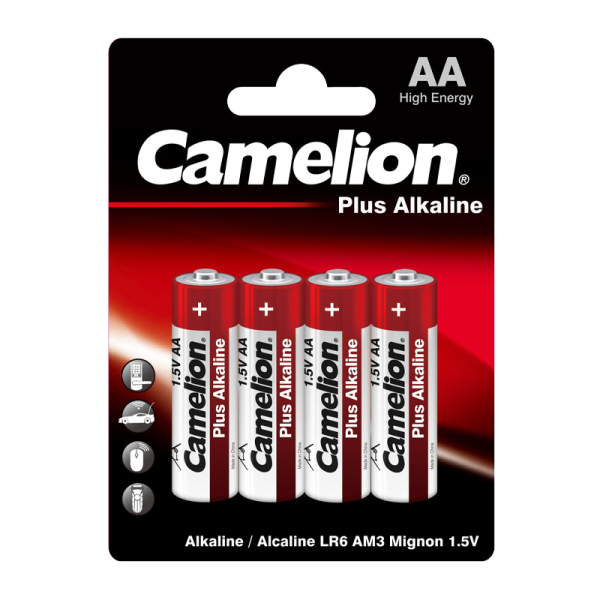 Батарейка Camelion Plus LR6 AA BL4 Alkaline 1.5V (4/48/576/34560)