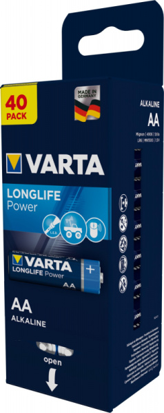 Батарейка Varta LONGLIFE POWER (HIGH ENERGY) LR6 AA BOX40 Alkaline 1.5V (4903) (40/320)