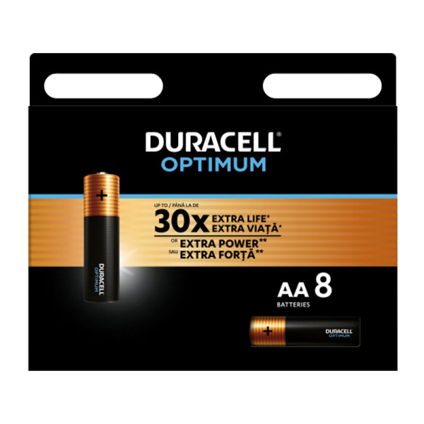 Батарейка Duracell Optimum LR6 AA BL8 Alkaline 1.5V (8/64)