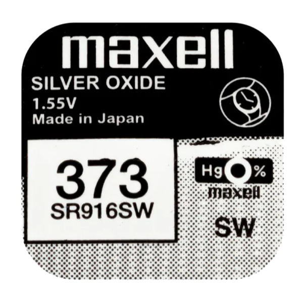 Батарейка Maxell 373 (SR916SW) BL1 Silver Oxide 1.55V 0%Hg (1/10/100)