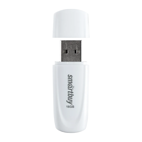 Флеш-накопитель Smartbuy Scout 16GB USB2.0 пластик белый