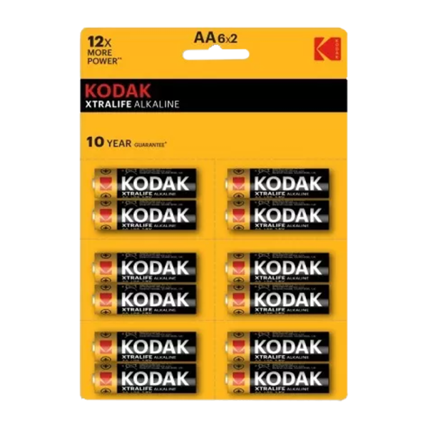 Батарейка Kodak XTRALIFE LR6 AA BL12 (2*6) Alkaline 1.5V (12/144/576/18432)