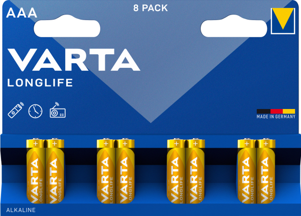 Батарейка Varta LONGLIFE LR03 AAA BL8 Alkaline 1.5V (4103) (8/160)