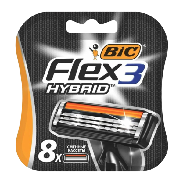 Сменные кассеты BIC "Flex 3 Hybrid" 3 лезвия 8шт. (цена за 1 шт) (8/192)
