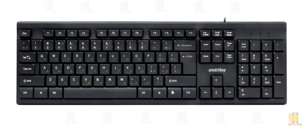 Клавиатура проводная Smartbuy ONE 114 классическая USB мультимед. черный (1/20)