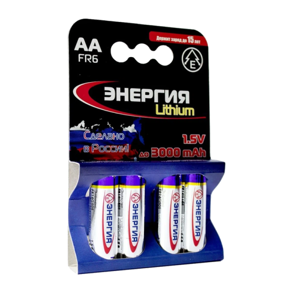 Батарейка Энергия FR6 AA FR14G505 BL4 Lithium (4/40)