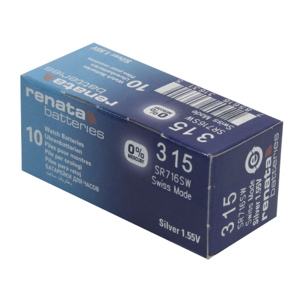 Батарейка Renata 315 (SR716SW) Silver Oxide 1.55V (1/10/100)