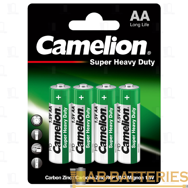 Батарейка Camelion Super R6 AA BL4 Heavy Duty 1.5V (4/48/960)