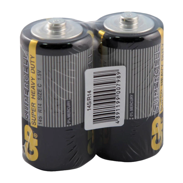 Батарейка GP Supercell R14 C Shrink 2 Heavy Duty 1.5V (2/24/480)