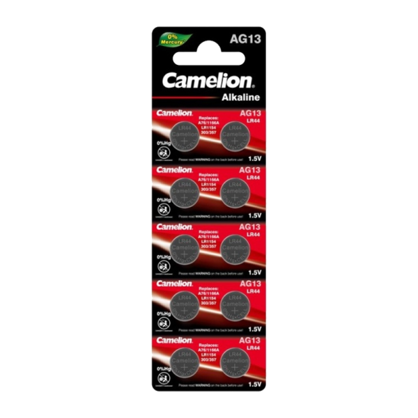 Батарейка Camelion G13/LR1154/LR44/357A/A76 BL10 Alkaline 1.5V (10/100/3600/126000)