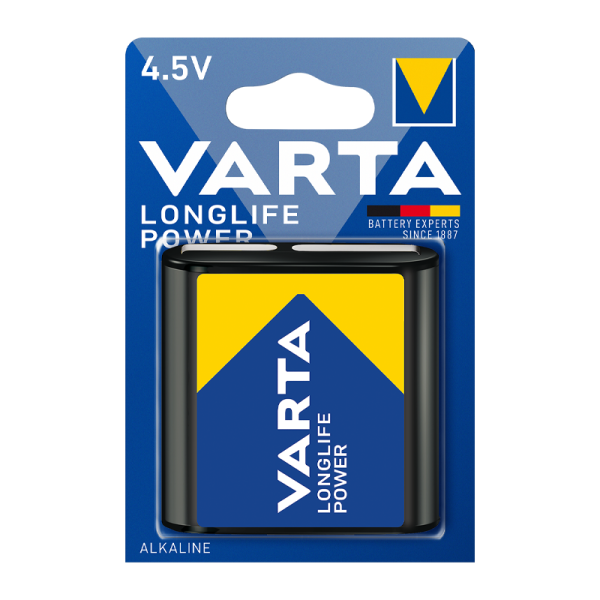 Батарейка Varta LONGLIFE POWER (HIGH ENERGY) 3LR12 BL1 Alkaline 4.5V (4912) (1/10/100)