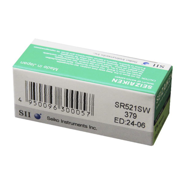 Батарейка SEIZAIKEN 379 (SR521SW) Silver Oxide 1.55V (1/10/100/1000)