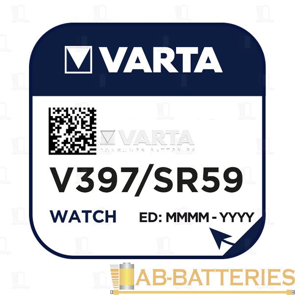 Батарейка Varta 397 (SR726SW) BL1 Silver Oxide 1.55V (1/10/100)