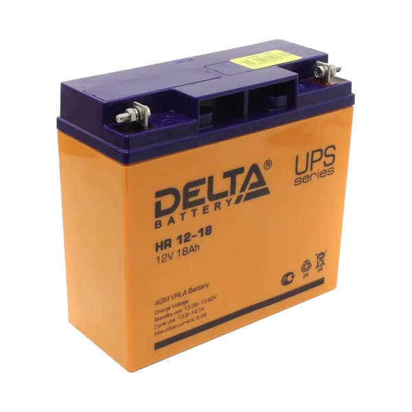 Аккумулятор свинцово-кислотный Delta HR 12-18 12V 18Ah (1/2)