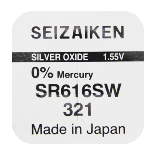 Батарейка SEIZAIKEN 321 (SR616SW) Silver Oxide 1.55V (1/10/100/1000)