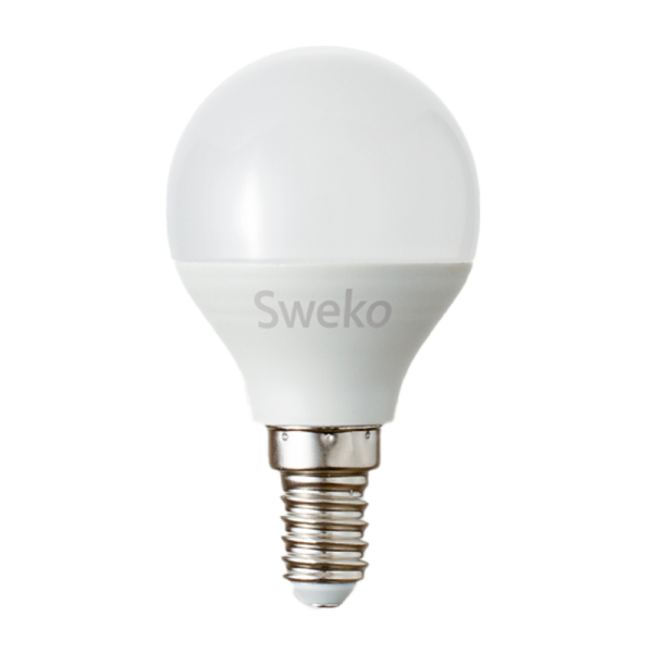 Лампа светодиодная Sweko G45 E14 5W 3000К 230V шар (1/5/100)