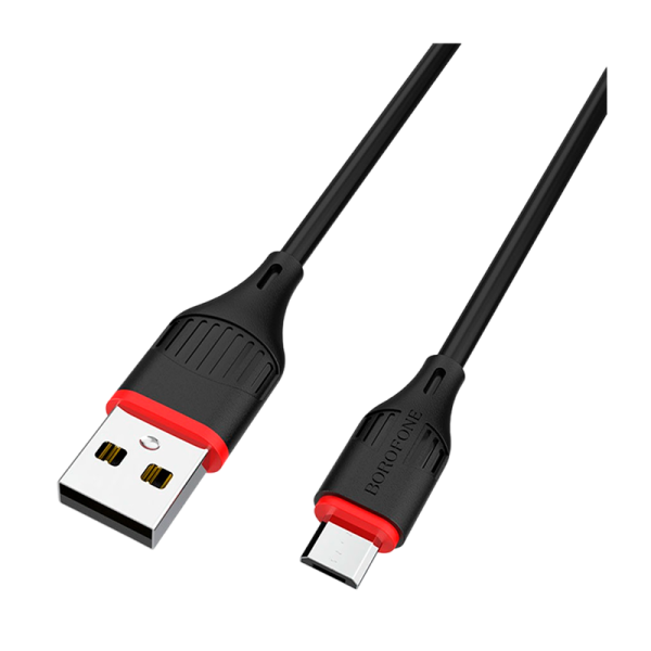 Кабель Borofone BX73 USB (m)-2хType-C/Lightning 1.0м 60W ПВХ черный